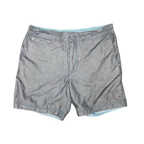 Robert Graham Oceanview Lined Bathing Suit Trunks Snap Drawstring 36 Surf Swim - Picture 1 of 9